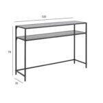 Abilaud SEAFORD 120x35xH79cm, lauaplaat: must saare melamiin, raam: metall Abilauad ja serveerimislauad Abilauad ja serveerimislauad