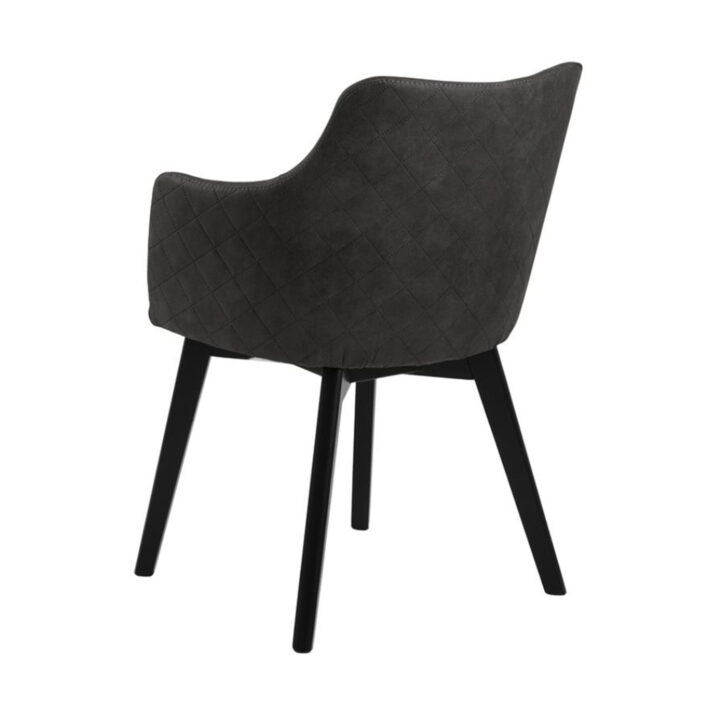 Tool BELLA 62x59xH80cm, tumehall, jalad: tamm, mustaks värvitud Söögilauatoolid, taburetid, pingid ACTONA