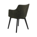 Tool BELLA, 62x59xH80cm, iste/seljatugi: oliiviroheline kangas, läbitepitud, jalad: tamm, mustaks värvitud Söögilauatoolid, taburetid, pingid ACTONA