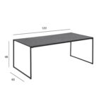 Diivanilaud INFINITY, 120x60xH48cm, must marmor, melamiin, metall Diivanilauad ja abilauad ACTONA