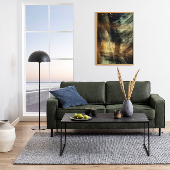 Diivanilaud INFINITY, 120x60xH48cm, must marmor, melamiin, metall Diivanilauad ja abilauad ACTONA