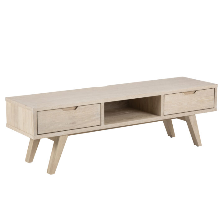 TV-laud A-LINE 150x40xH45cm, valge tamm Elutoamööbel ACTONA