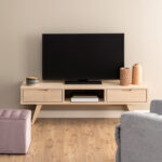 TV-laud A-LINE 150x40xH45cm, valge tamm Elutoamööbel ACTONA