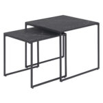 Diivanilauad 2tk INFINITY 50x50xH45cm, 40x40xH40cm, must Diivanilauad ja abilauad ACTONA
