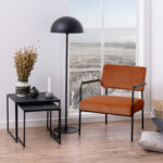 Diivanilauad 2tk INFINITY 50x50xH45cm, 40x40xH40cm, must Diivanilauad ja abilauad ACTONA
