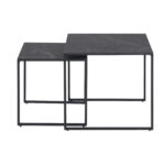 Diivanilauad 2tk INFINITY 50x50xH45cm, 40x40xH40cm, must Diivanilauad ja abilauad ACTONA