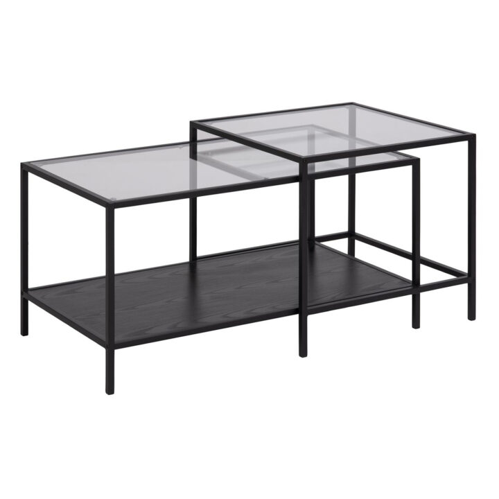Diivanilauad 2tk SEAFORD 55x55x50cm, 90x50x45cm, klaas Diivanilauad ja abilauad ACTONA