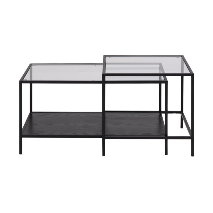 Diivanilauad 2tk SEAFORD 55x55x50cm, 90x50x45cm, klaas Diivanilauad ja abilauad ACTONA