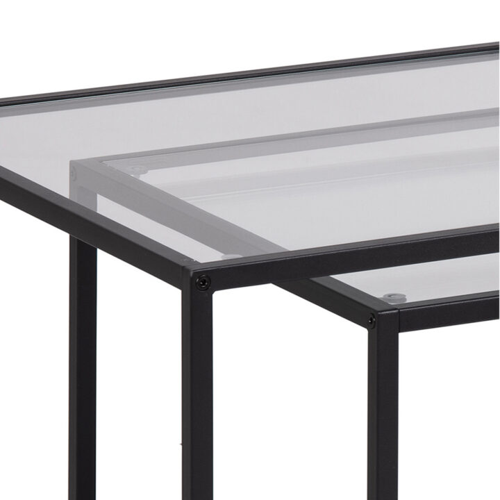 Diivanilauad 2tk SEAFORD 55x55x50cm, 90x50x45cm, klaas Diivanilauad ja abilauad ACTONA
