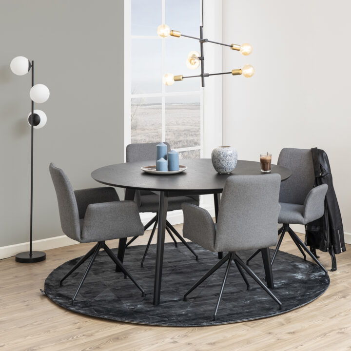 Söögilaud ROXBY, D140xH76cm, must Söögilauad ACTONA