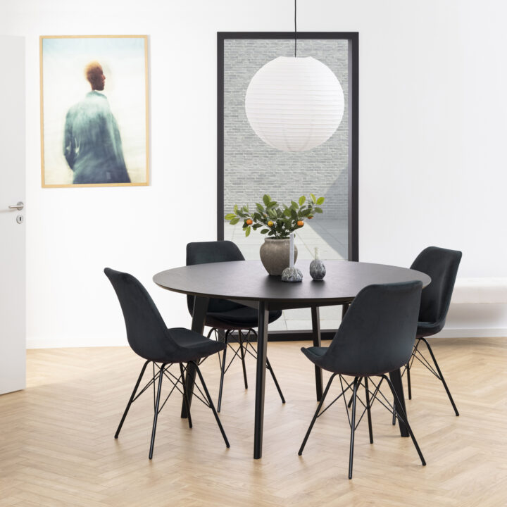 Söögilaud ROXBY, D140xH76cm, must Söögilauad ACTONA
