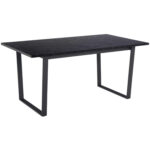 Söögilaud AMBLE 160x90xH74cm, must, melamiin, metall Söögilauad ACTONA