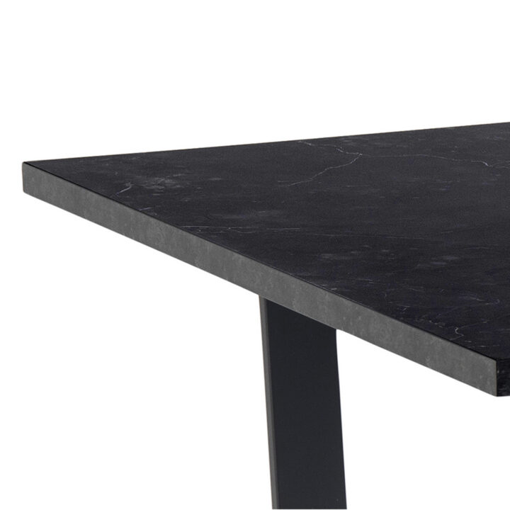 Söögilaud AMBLE 160x90xH74cm, must, melamiin, metall Söögilauad ACTONA