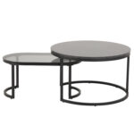 Diivanilauad 2tk SPIRO D70xH42cm, 70x40xH33cm, must Diivanilauad ja abilauad ACTONA