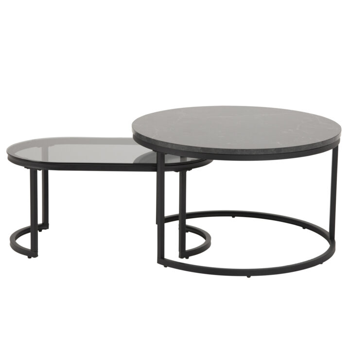 Diivanilauad 2tk SPIRO D70xH42cm, 70x40xH33cm, must Diivanilauad ja abilauad ACTONA