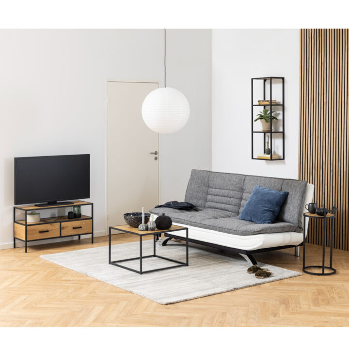 TV-laud SEAFORD 90x35xH50cm, tamm, melamiin, metall Elutoamööbel ACTONA