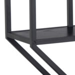 Seinariiul SEAFORD 77x22xH77cm, 3-riiuliga, must, melamiin, metall Elutoamööbel ACTONA