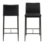 Baaritool DEMINA 41×48,5xH90cm, tumehall, materjal: 100% polüesterkangas, metall Baaripukid ja baarilauad ACTONA