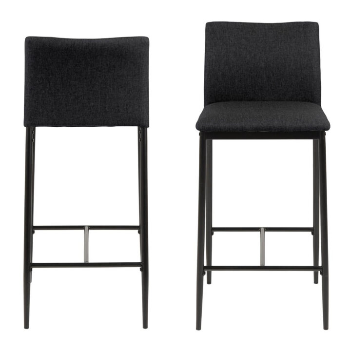 Baaritool DEMINA 41×48,5xH90cm, tumehall, materjal: 100% polüesterkangas, metall Baaripukid ja baarilauad ACTONA