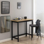 Baaritool DEMINA 41×48,5xH90cm, tumehall, materjal: 100% polüesterkangas, metall Baaripukid ja baarilauad ACTONA