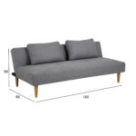 Diivanvoodi LUCCA, 180x86xH67cm, helehall, 2 patja 60x38cm Diivanvoodid ACTONA
