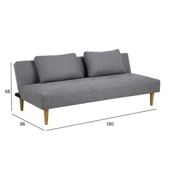 Diivanvoodi LUCCA, 180x86xH67cm, helehall, 2 patja 60x38cm Diivanvoodid ACTONA