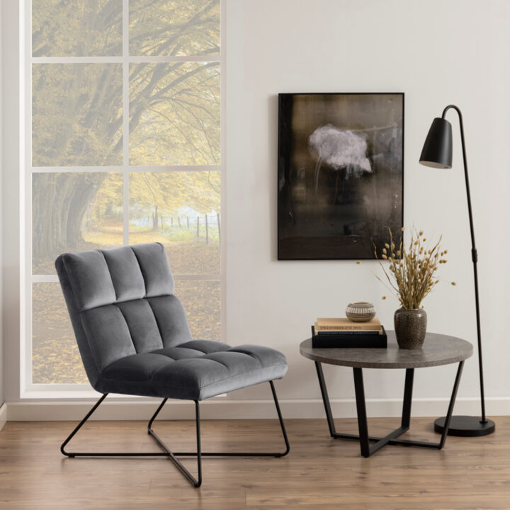 Tugitool ALBA 62x86xH90cm, tumehall Elutoamööbel ACTONA