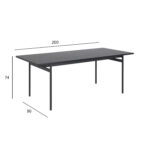 Söögilaud ANGUS, 200x90xH74cm, must Söögilauad ACTONA