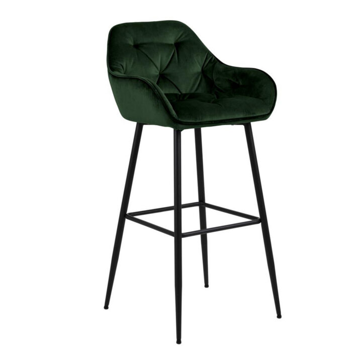 Baaritool BROOKE 55x52xH103,5cm, metsaroheline samet/must, materjal: 100% polüesterkangas, metall Baaripukid ja baarilauad ACTONA