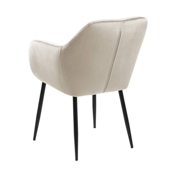 Tool EMILIA 57x59xH83cm, beež sametkangas, jalad: must metall Söögilauatoolid, taburetid, pingid ACTONA