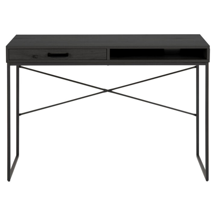 Kirjutuslaud SEAFORD 110x45xH75cm, must, MDF, metall Kirjutuslauad ACTONA