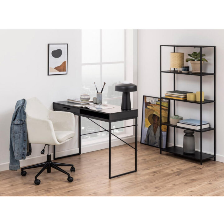 Kirjutuslaud SEAFORD 110x45xH75cm, must, MDF, metall Kirjutuslauad ACTONA