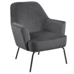 Tugitool MELISSA 75x75xH83cm, tumehall/ messing Elutoamööbel ACTONA