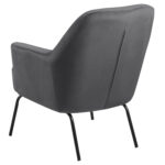 Tugitool MELISSA 75x75xH83cm, tumehall/ messing Elutoamööbel ACTONA