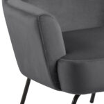 Tugitool MELISSA 75x75xH83cm, tumehall/ messing Elutoamööbel ACTONA