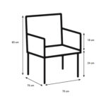 Tugitool MELISSA 75x75xH83cm, meresinine Elutoamööbel ACTONA