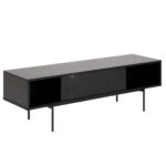 TV-laud ANGUS 140x40xH44cm, must, lauaplaat: must saare melamiin, raam: metall Elutoamööbel ACTONA