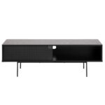 TV-laud ANGUS 140x40xH44cm, must, lauaplaat: must saare melamiin, raam: metall Elutoamööbel ACTONA