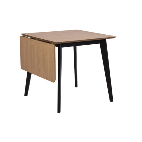 Söögilaud ROXBY, 80/120x80xH76cm, tamm/must, pikendatav, lauaplaat: naturaalse tamme spoon, lakitud, jalad: kummipuu Söögilauad ACTONA