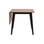 Söögilaud ROXBY, 80/120x80xH76cm, tamm/must, pikendatav, lauaplaat: naturaalse tamme spoon, lakitud, jalad: kummipuu Söögilauad ACTONA