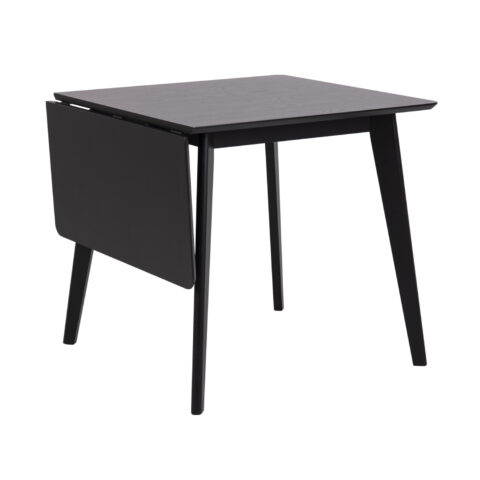 Söögilaud ROXBY, 80/120x80xH76cm, must, pikendatav, lauaplaat: naturaalse tamme spoon, peitsitud, jalad: kummipuu Söögilauad ACTONA