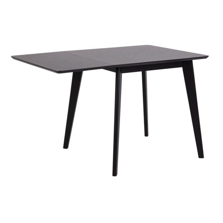 Söögilaud ROXBY, 80/120x80xH76cm, must, pikendatav, lauaplaat: naturaalse tamme spoon, peitsitud, jalad: kummipuu Söögilauad ACTONA