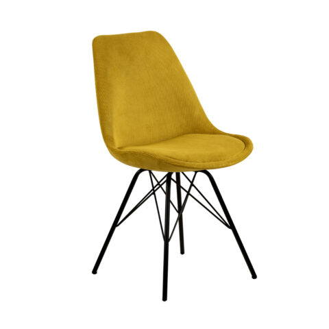 Tool ERIS, kollane, jalad: must, 48,5x54xH85,5cm Söögilauatoolid, taburetid, pingid ACTONA