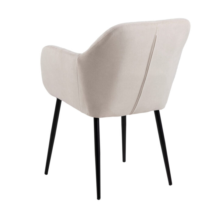 Tool EMILIA 57x59xH83cm, iste ja seljatugi: kangas, värvus: beež, jalad: must metall Söögilauatoolid, taburetid, pingid ACTONA
