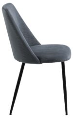 Tool INES hall/must, 49,2×57,5xH84cm, metalljalad Söögilauatoolid, taburetid, pingid Söögilauatoolid, taburetid, pin