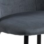 Tool INES hall/must, 49,2×57,5xH84cm, metalljalad Söögilauatoolid, taburetid, pingid Söögilauatoolid, taburetid, pin