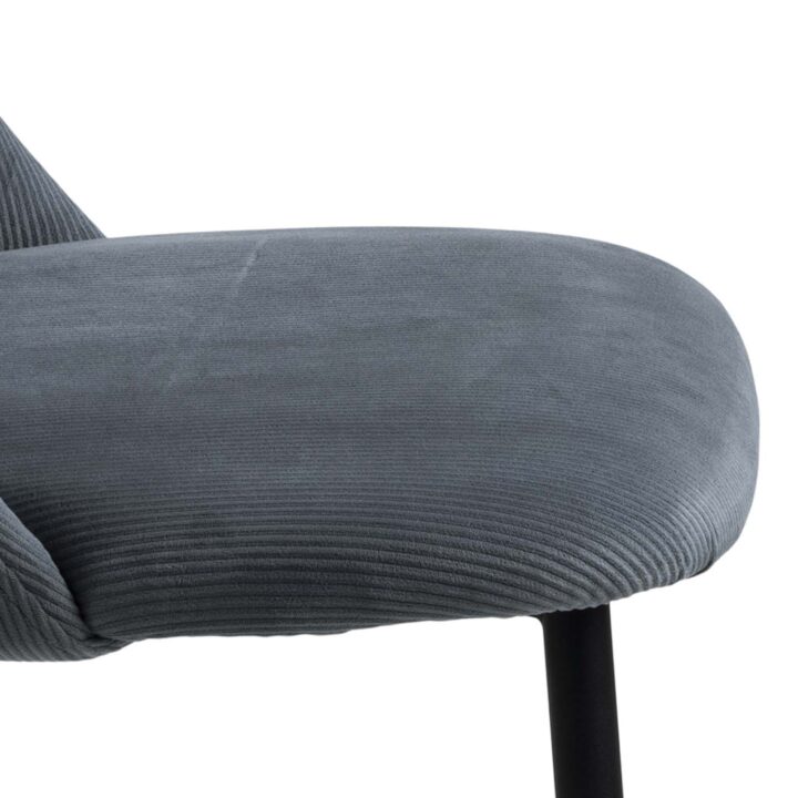 Tool INES hall/must, 49,2×57,5xH84cm, metalljalad Söögilauatoolid, taburetid, pingid Söögilauatoolid, taburetid, pin