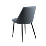 Tool INES hall/must, 49,2×57,5xH84cm, metalljalad Söögilauatoolid, taburetid, pingid Söögilauatoolid, taburetid, pin