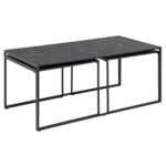 Diivanilauad 3tk INFINITY 120x60xH48cm, 56x56xH44cm, 56x56xH44cm, must Diivanilauad ja abilauad ACTONA