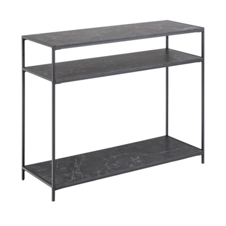 Abi-/konsoollaud INFINITY, 100x35xH79cm, must marmor Elutoamööbel Abilauad ja serveerimislauad